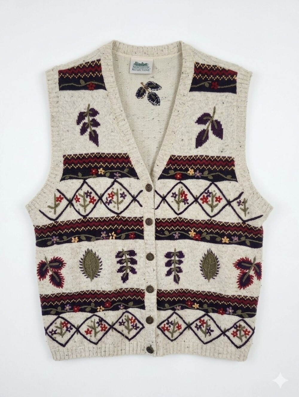 Vintage Northern Reflexions Sweater Vest P2P 23" XL/1X
